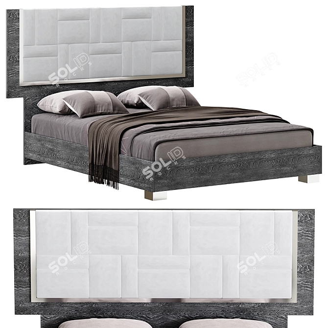 Italian-made Sarah Bed - Stylish and Comfortable 3D model image 3