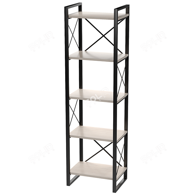 Vintage Crossback Bookshelf 3D model image 1