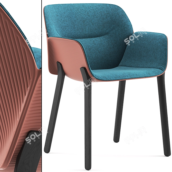 Elegant Nuez SO Chairs 3D model image 1