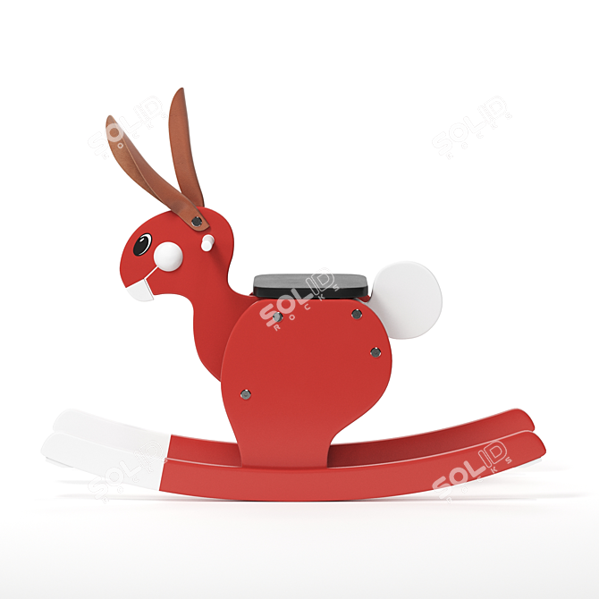 Burke Rocking Rabbit: Modern Elegance 3D model image 3