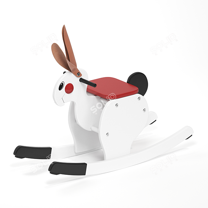 Burke Rocking Rabbit: Modern Elegance 3D model image 4