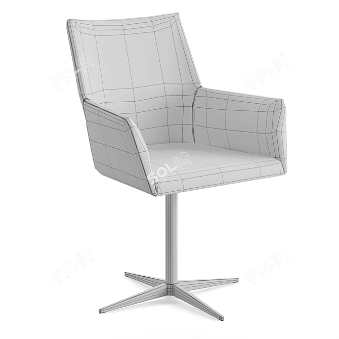 Vintage Style Office Chair - LA REDOUTE INTERIEURS 3D model image 12