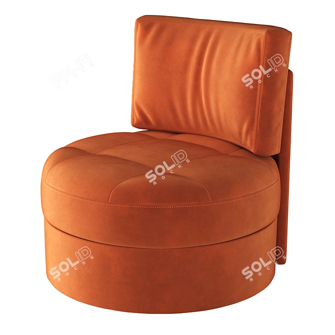 WingRound Armchair: Stylish Comfort for Your Home 3D model image 4