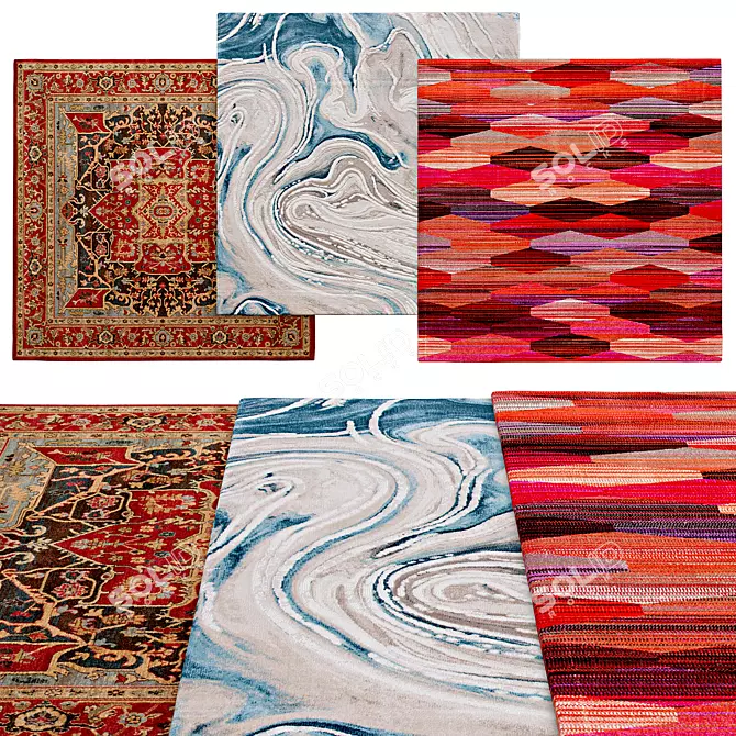 Square Rugs | Various Sizes 3D model image 1