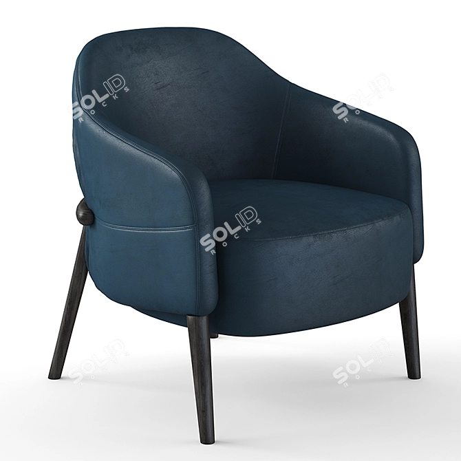  Piaval Trench Armchair - Sleek and Stylish Design 3D model image 1