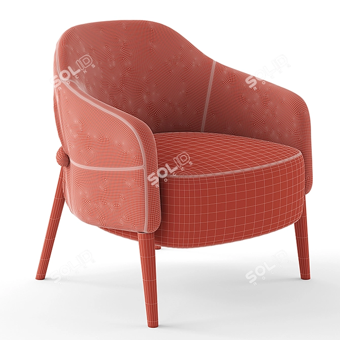  Piaval Trench Armchair - Sleek and Stylish Design 3D model image 5