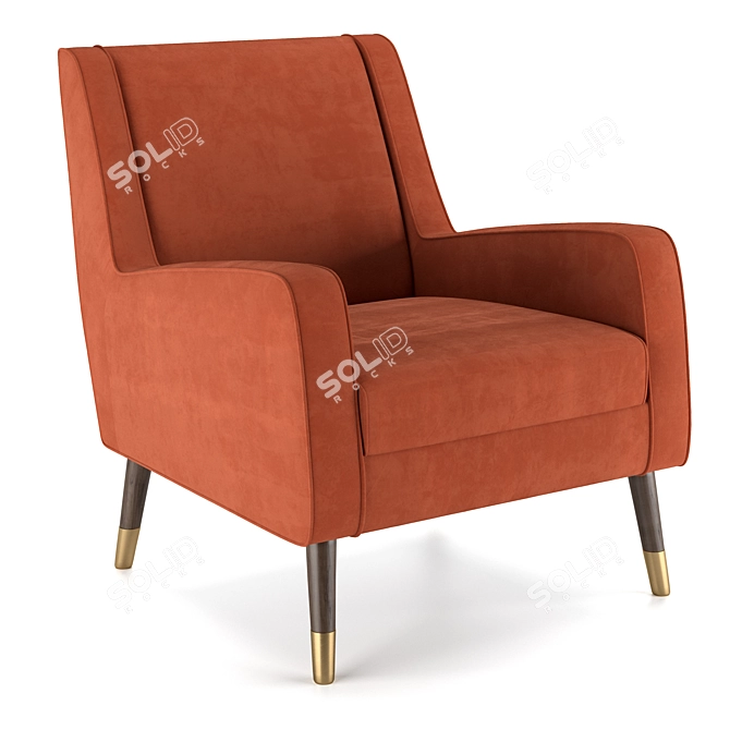 Elegant Wilde Armchair 3D model image 1