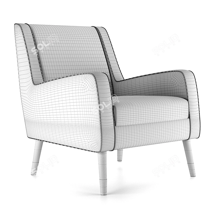 Elegant Wilde Armchair 3D model image 4