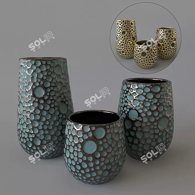 Modern Glass Vase: 3Dmax 2013 3D model image 1