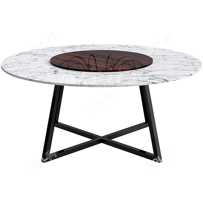 Denver Dining Table: Contemporary Design for Elegant Dining 3D model image 1