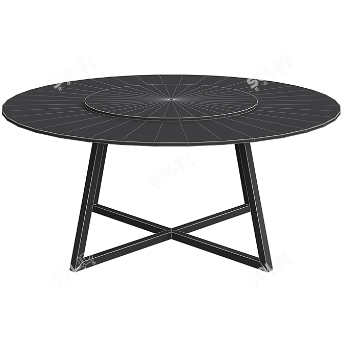 Denver Dining Table: Contemporary Design for Elegant Dining 3D model image 2