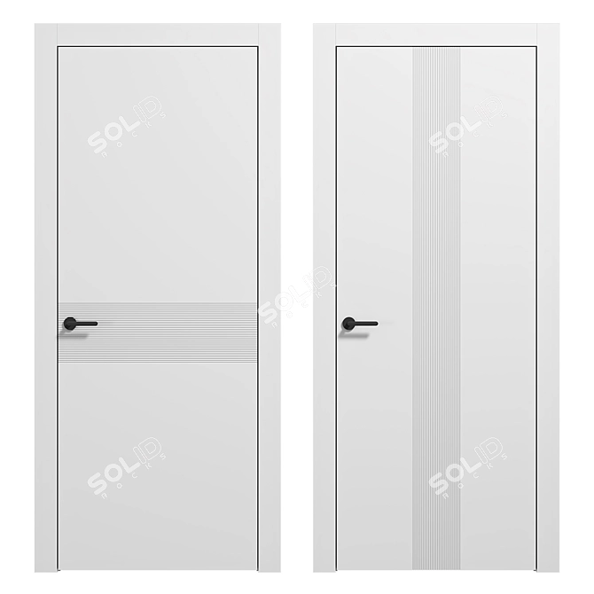 Volhovec LINEA Doors Set 3D model image 1