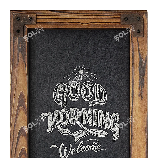  Rustic Wood Frame Chalkboard Set 3D model image 4