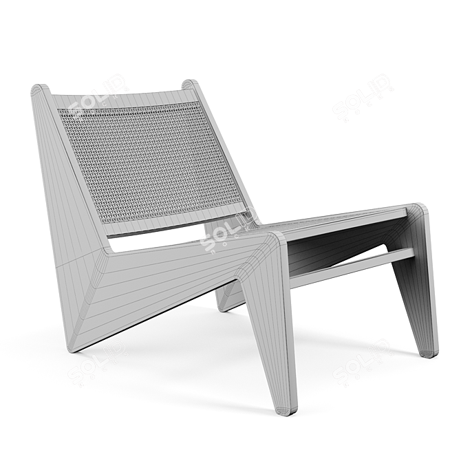 Elegant Kangaroo Lounge Chair 3D model image 2