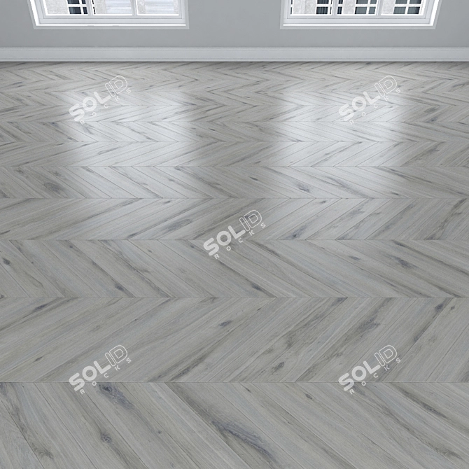 Oak Parquet: Herringbone, Linear, Chevron 3D model image 4