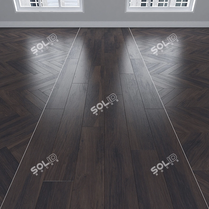 Innovative Parquet Oak Flooring 3D model image 1