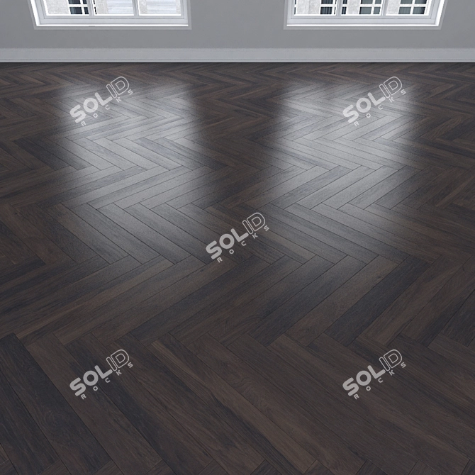 Innovative Parquet Oak Flooring 3D model image 3