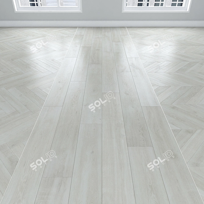 Oak Parquet: Herringbone, Linear & Chevron 3D model image 1