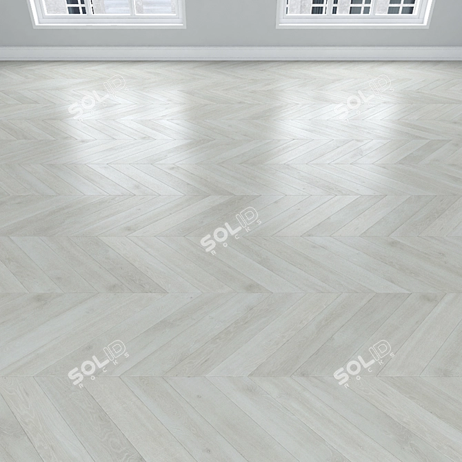 Oak Parquet: Herringbone, Linear & Chevron 3D model image 4