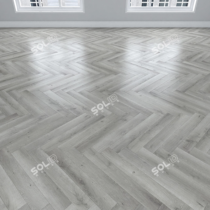 Versatile Parquet Oak Collection: Herringbone, Linear, Chevron 3D model image 3