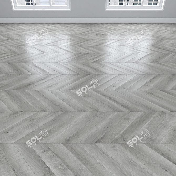 Versatile Parquet Oak Collection: Herringbone, Linear, Chevron 3D model image 4