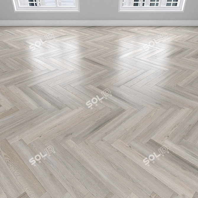 Parquet Oak: Herringbone, Linear & Chevron 3D model image 3