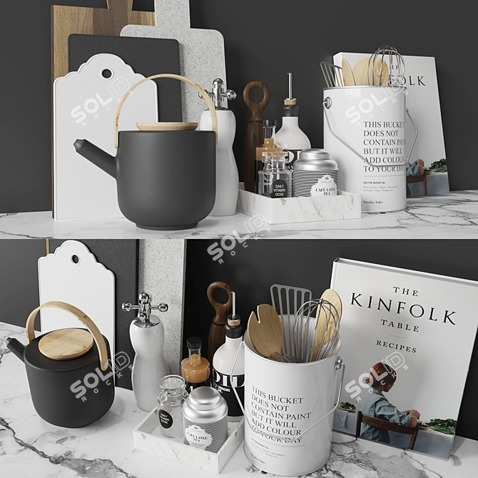 Modern Kitchen Utensils & Accessories 3D model image 2