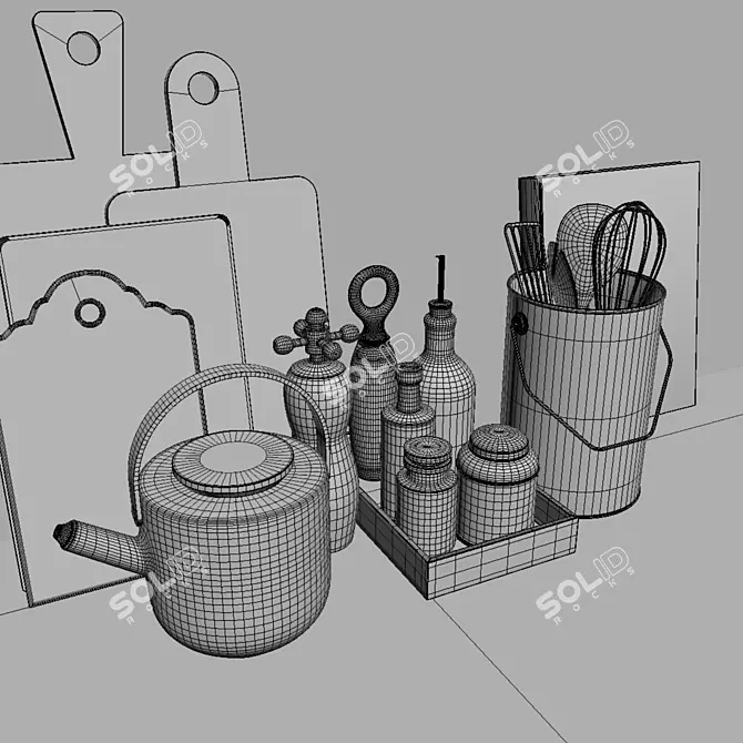 Modern Kitchen Utensils & Accessories 3D model image 3