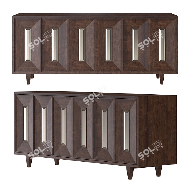 Bernie Golden Inlay Drawers 3D model image 1