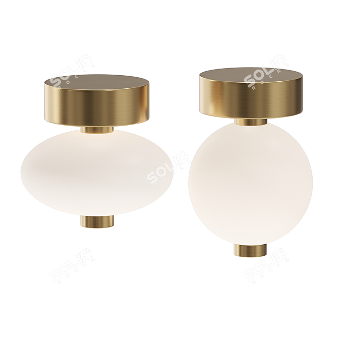 Elegant Sphere Ceiling Lamp 3D model image 3