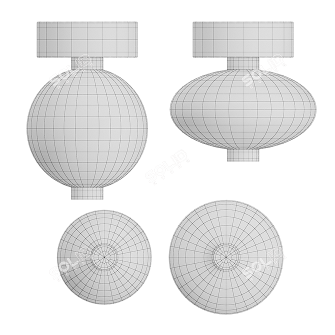 Elegant Sphere Ceiling Lamp 3D model image 4