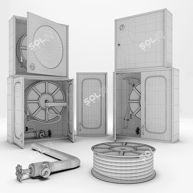 Firefighter's Essential: Hose Reel 3D model image 4