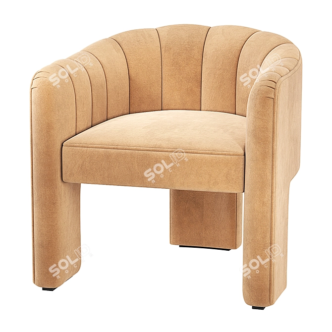 Elegant Eichholtz Aurelius Chair in 4 Velvet Colors 3D model image 1