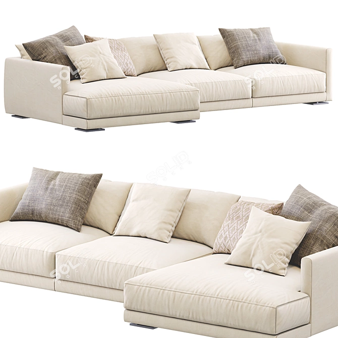 Luxurious Bristol Sofa by Poliform 3D model image 2