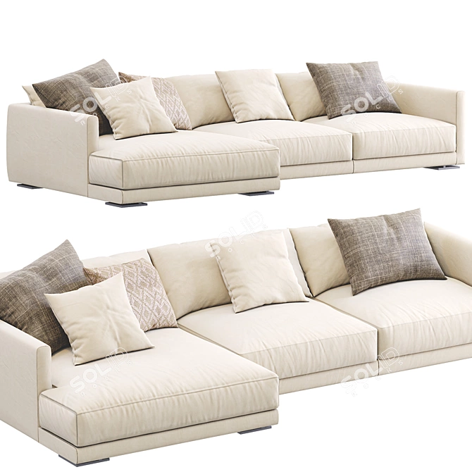 Luxurious Bristol Sofa by Poliform 3D model image 4