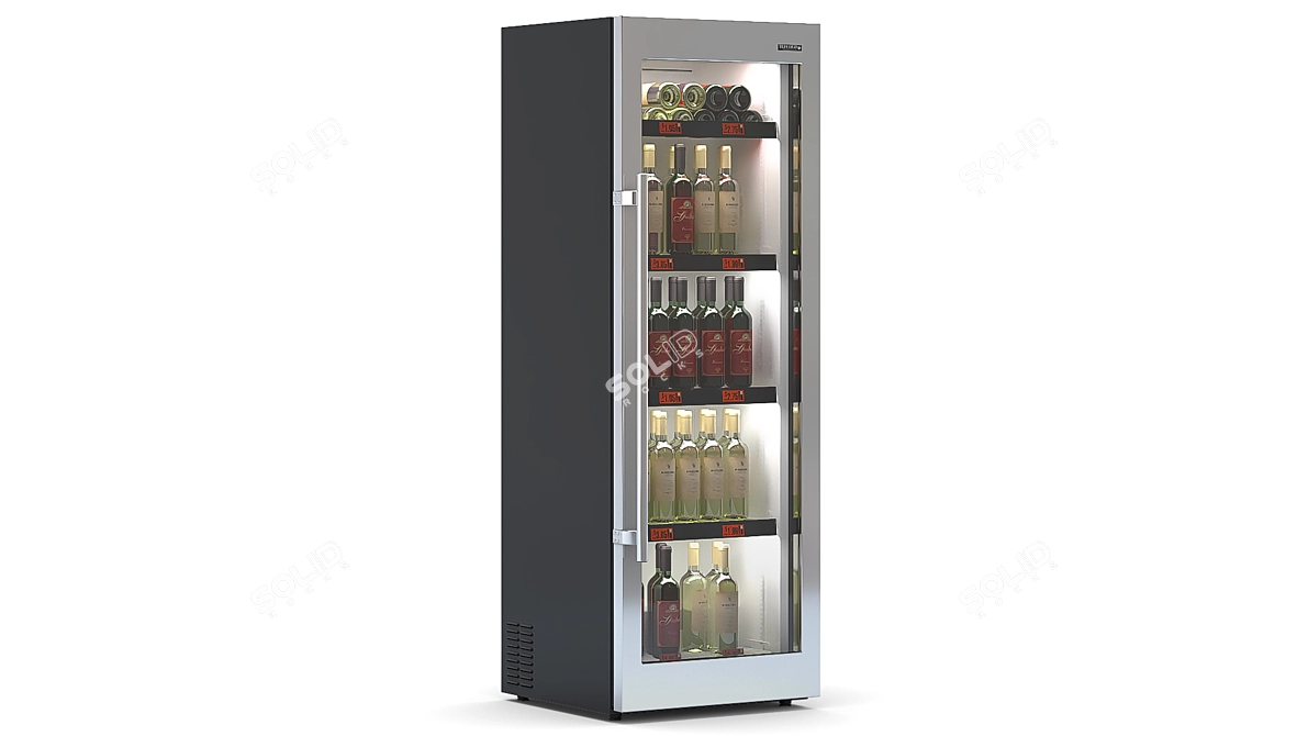 Title: Wine-Bottle Refrigerator: Sleek and Spacious! 3D model image 1
