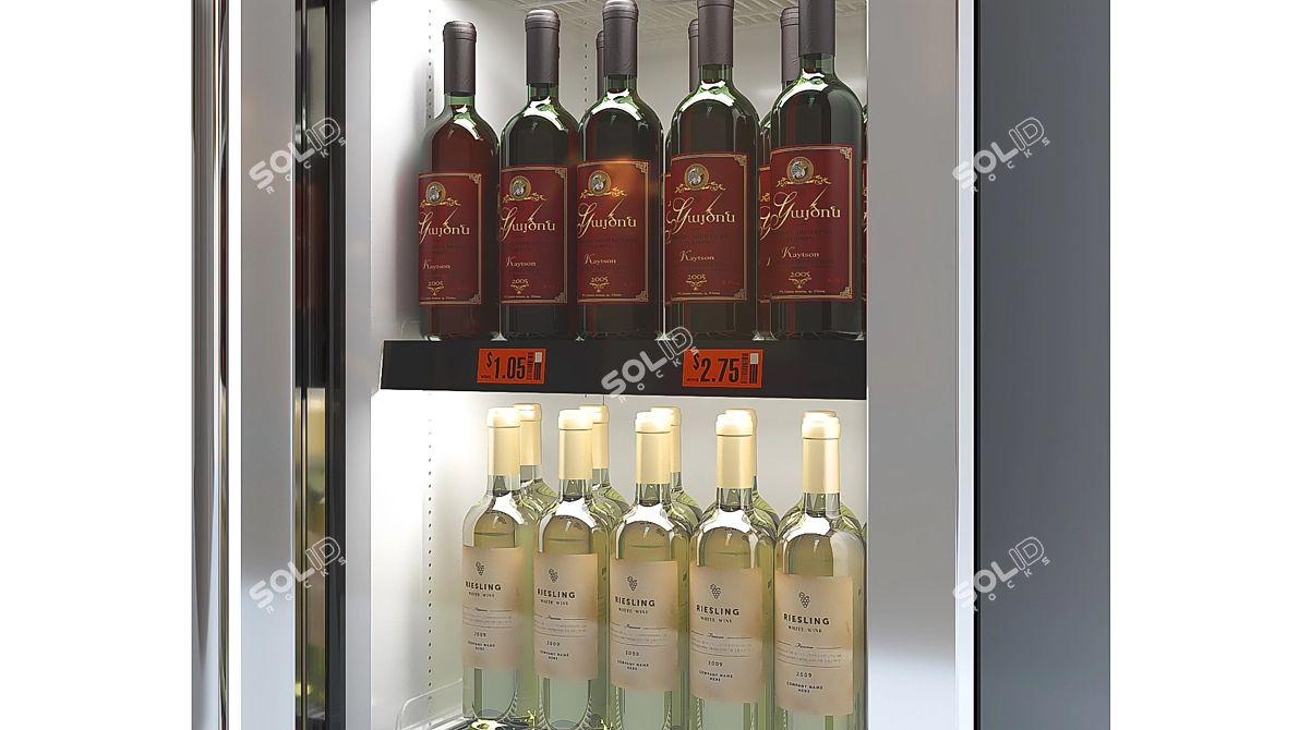 Title: Wine-Bottle Refrigerator: Sleek and Spacious! 3D model image 2