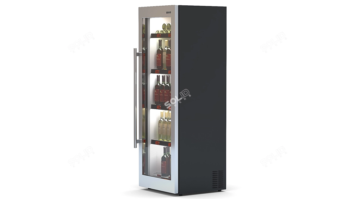 Title: Wine-Bottle Refrigerator: Sleek and Spacious! 3D model image 4