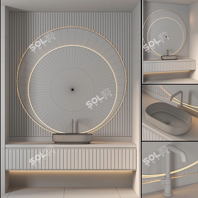 Brizo Litze Bathroom Furniture 3D model image 4