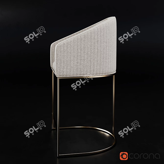 "Genry" Metal Chair - Unique Russian Design 3D model image 2