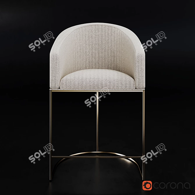 "Genry" Metal Chair - Unique Russian Design 3D model image 3