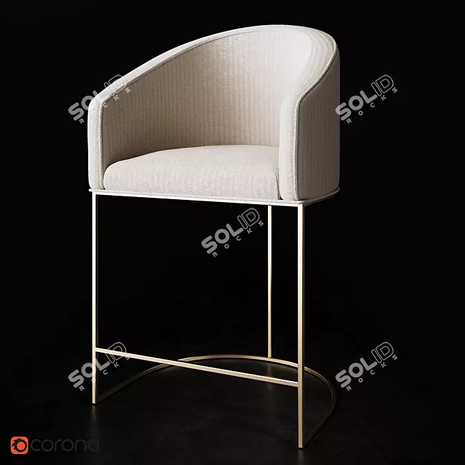 "Genry" Metal Chair - Unique Russian Design 3D model image 4