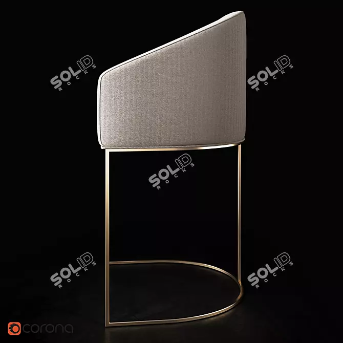 "Genry" Metal Chair - Unique Russian Design 3D model image 6