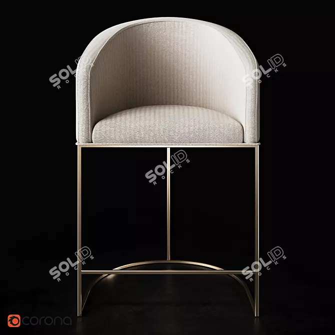 "Genry" Metal Chair - Unique Russian Design 3D model image 7