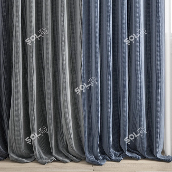 Modern Polygonal Curtain Model 3D model image 3