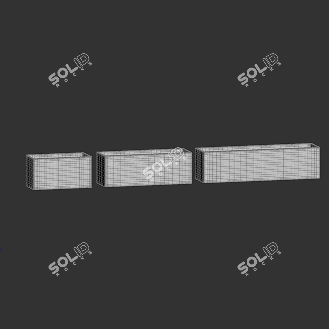 Concretika Balcony Surface Planters 3D model image 4