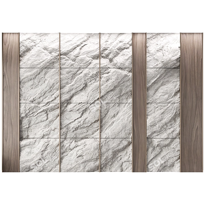 Rock Panel №5: Stunning Wall Décor 3D model image 2