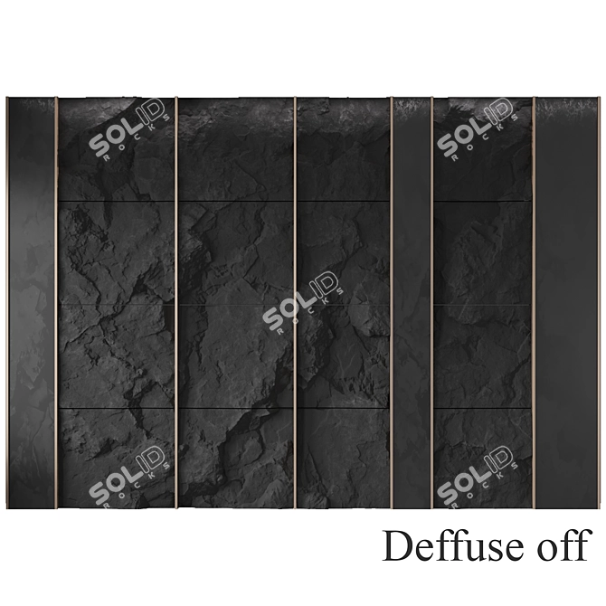 Rock Panel №5: Stunning Wall Décor 3D model image 6