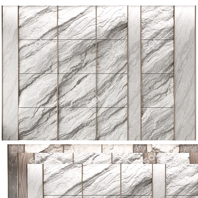 Rock Panel №5: Stunning Wall Décor 3D model image 7