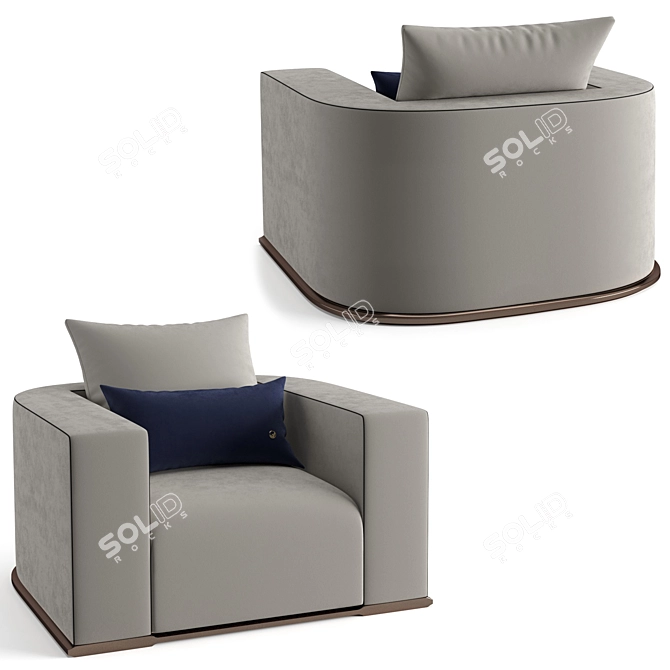 Fendi Casa Memoire Lite Armchair 3D model image 2